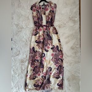 Mango Silk Long Dress